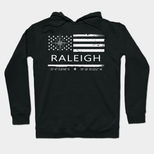 Us Flag Raleigh, Raleigh City Love Hoodie